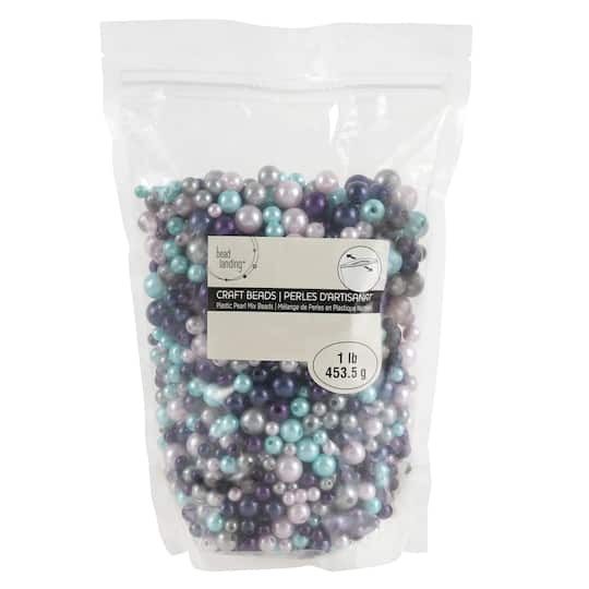 Purple Pearl Plastic Mix Craft Beads by Bead Landing&#x2122;